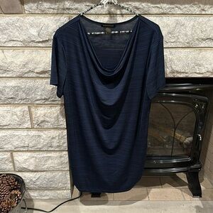 Susan Lawrence short sleeve scoop neck blouse size XL
